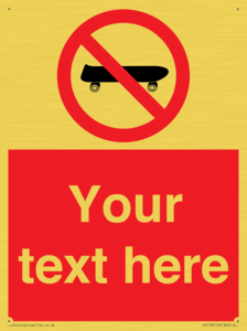 Custom No Skateboarding Sign